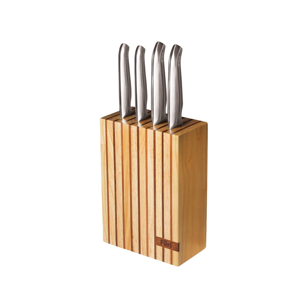 Rubberwood Knife Block Set 5pc