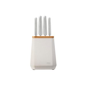 Stone Snow Terrazo Knife Block Set 5pc