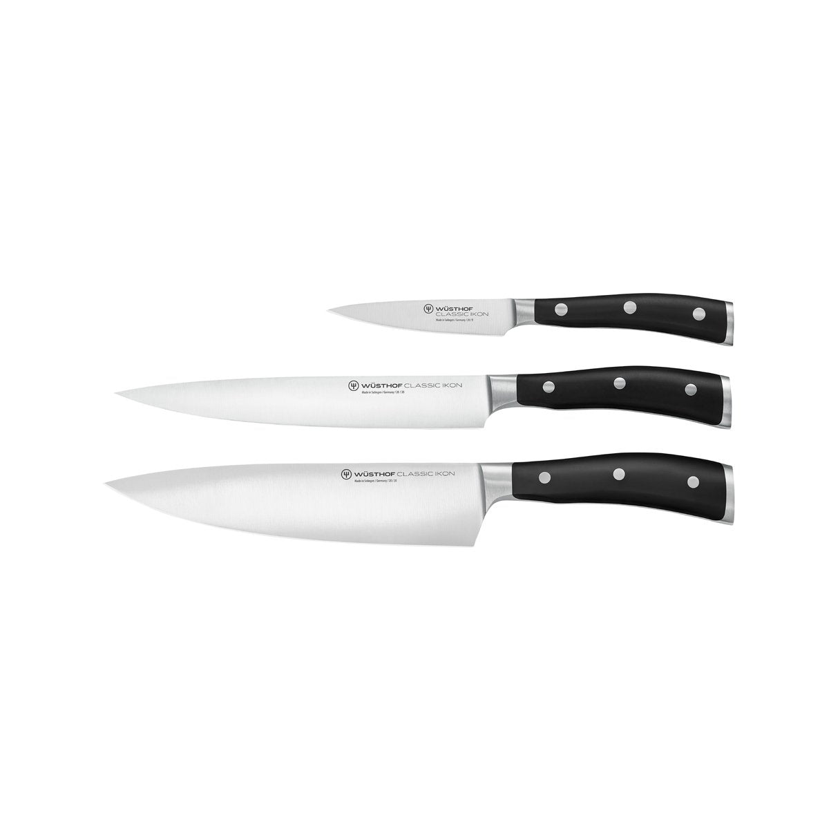 Classic Ikon Black Knife Set 3pc