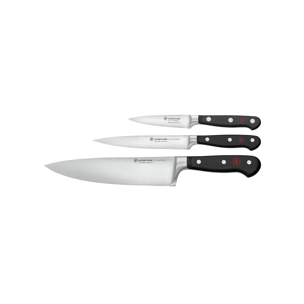 Classic Black Knife Set 3pc