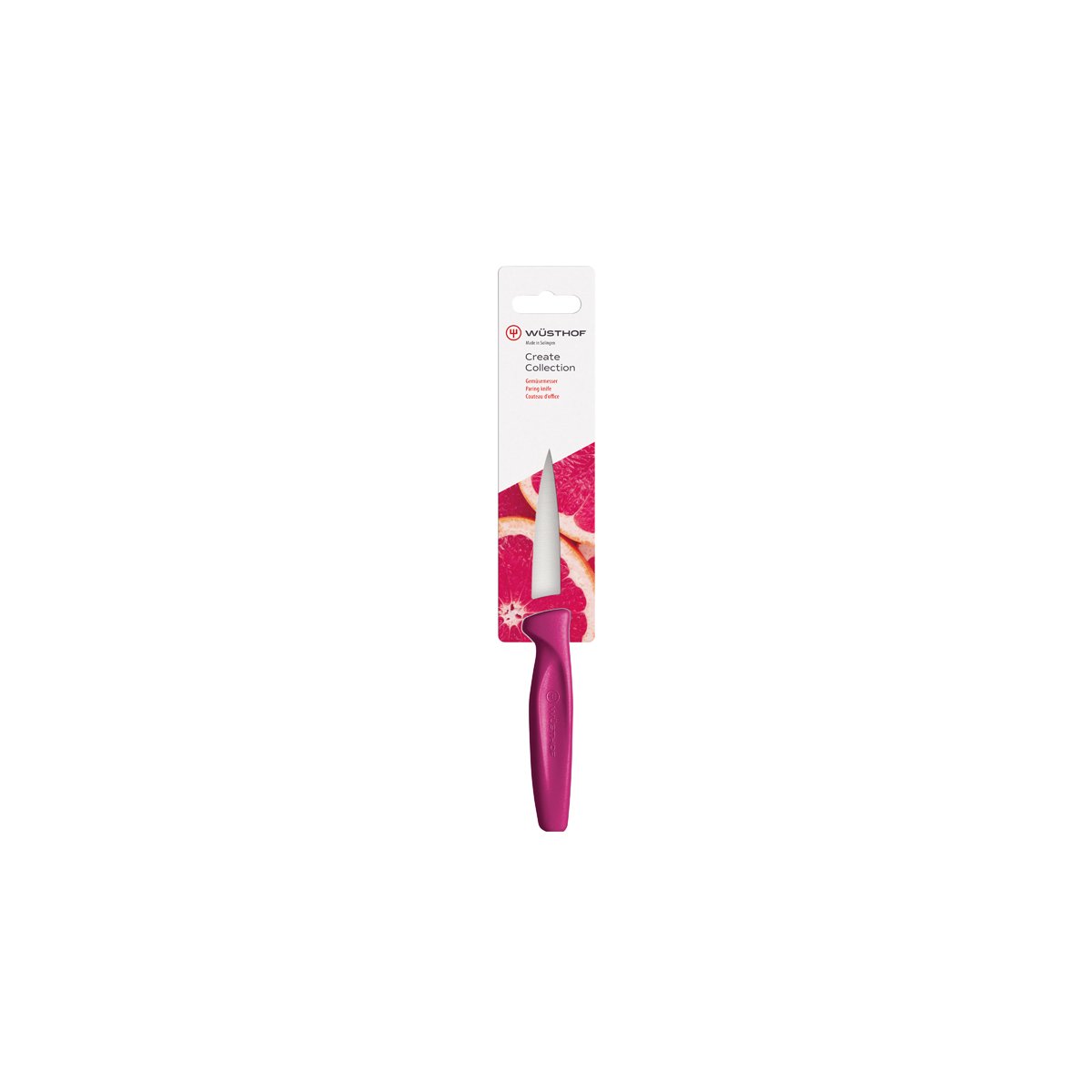 Create Paring Knife Magenta Handle 80mm