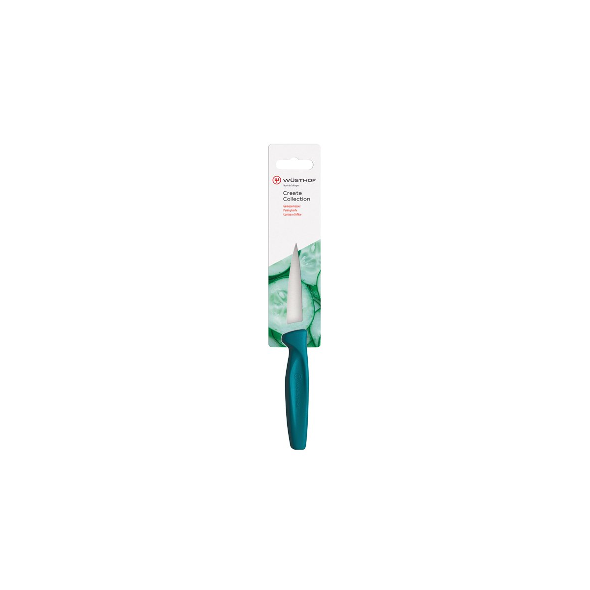 Create Paring Knife Blue Handle 80mm