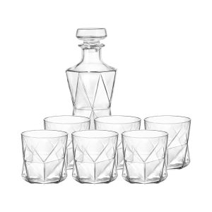 Cassiopea Decanter And Tumbler Set 800ml/330ml 1 x Decanter & 7 x 330ml Tumblers