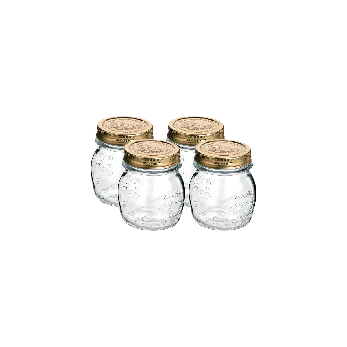 Quattro Stagioni Jar with Lid 4 Piece Set 86x93mm / 250ml
