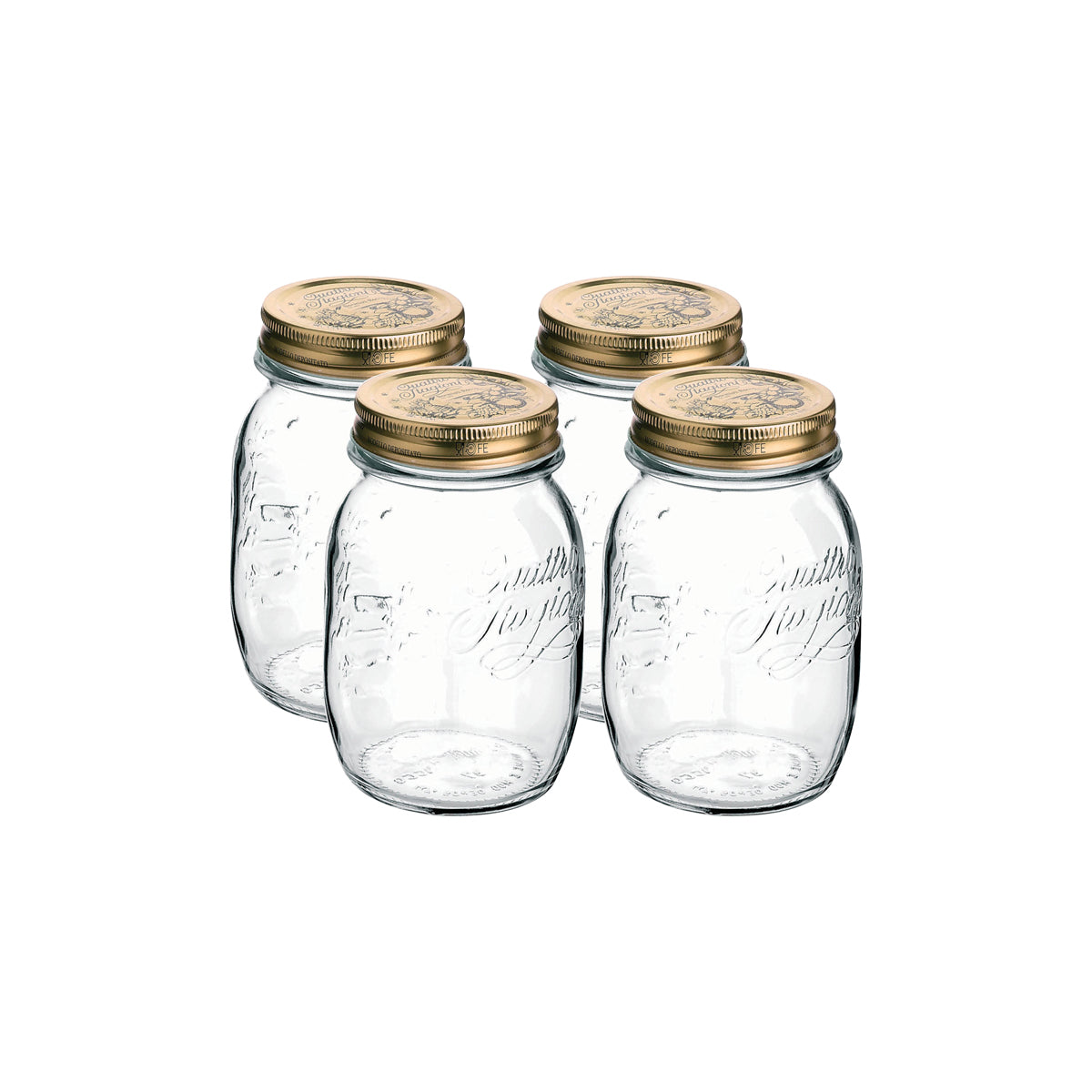 Quattro Stagioni Jar with Lid 4 Piece Set 90x136mm / 500ml