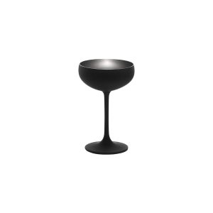 Olympic Champagne Saucer Silver / Matt Black 230ml