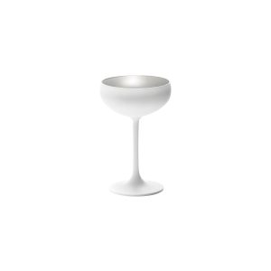 Olympic Champagne Saucer Silver / Matt White 230ml