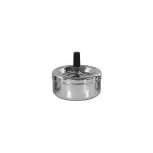 Trenton Double Well Ashtray - Wind Proof, Stainless Steel