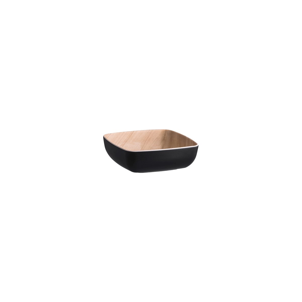 Zicco Melamine Echo Black / Birch Serving Bowl 165x165x55mm