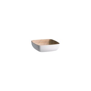 Zicco Melamine Echo White / Birch Serving Bowl 165x165x55mm