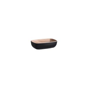 Zicco Melamine Echo Black / Birch Serving Bowl 176x108x55mm