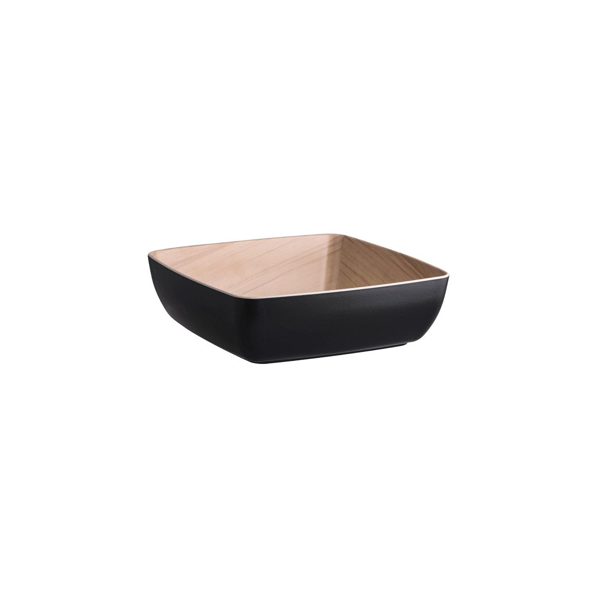 Zicco Melamine Echo Black / Birch Serving Bowl 250x250x75mm