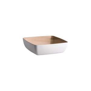 Zicco Melamine Echo White / Birch Serving Bowl 250x250x75mm