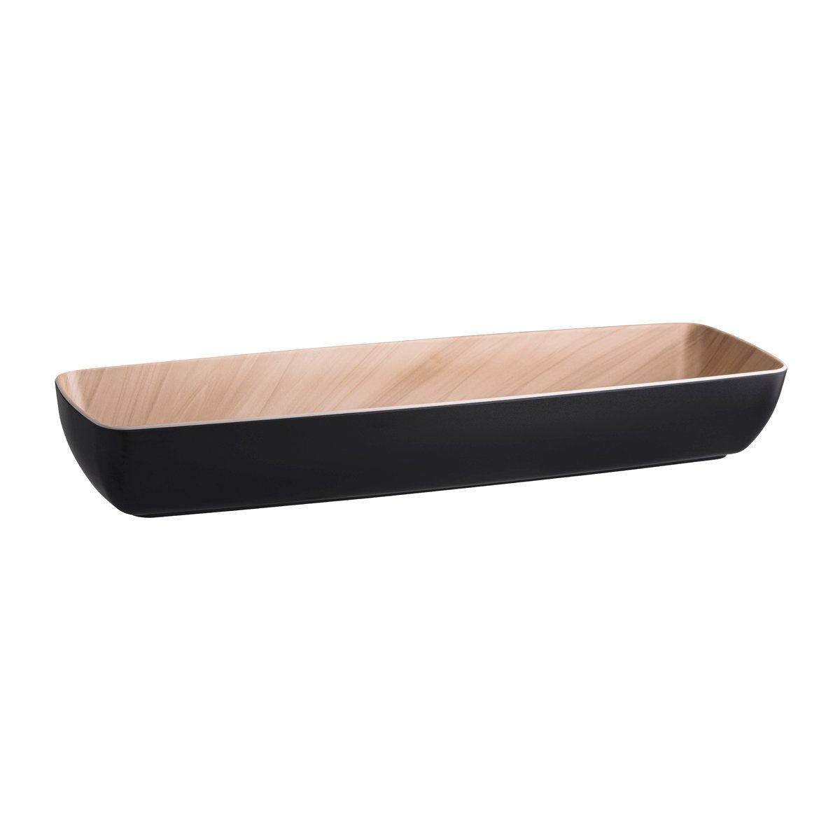 Zicco Melamine Echo Black / Birch Bowl 530x162x75mm