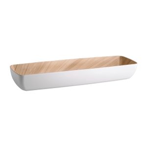 Zicco Melamine Echo White / Birch Bowl 530x162x75mm