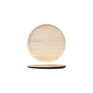 Zicco Melamine Echo Black / Birch Round Platter 227x26mm