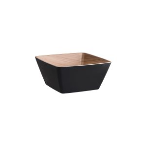 Zicco Melamine Echo Black / Birch Square Bowl 250x250x120mm