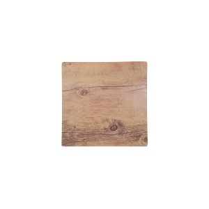 Wood Effect Oak Square Platter 255x255mm
