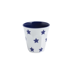 Navy Blue Stars on White Espresso Cup 200ml