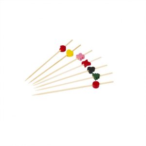 Belix Bamboo Skewer - Party Pick Assorted Designs 120mm (100pcs/Pack)