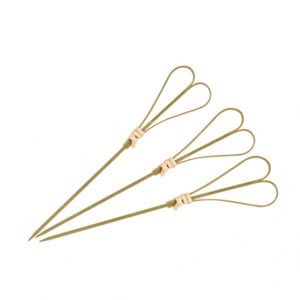 Belix Bamboo Skewer - Heart, Natural 180mm (100pcs/Pack)