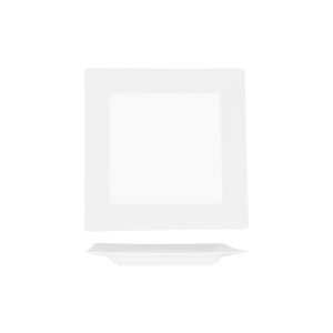 White Square Plate Wide Rim 250x250mm