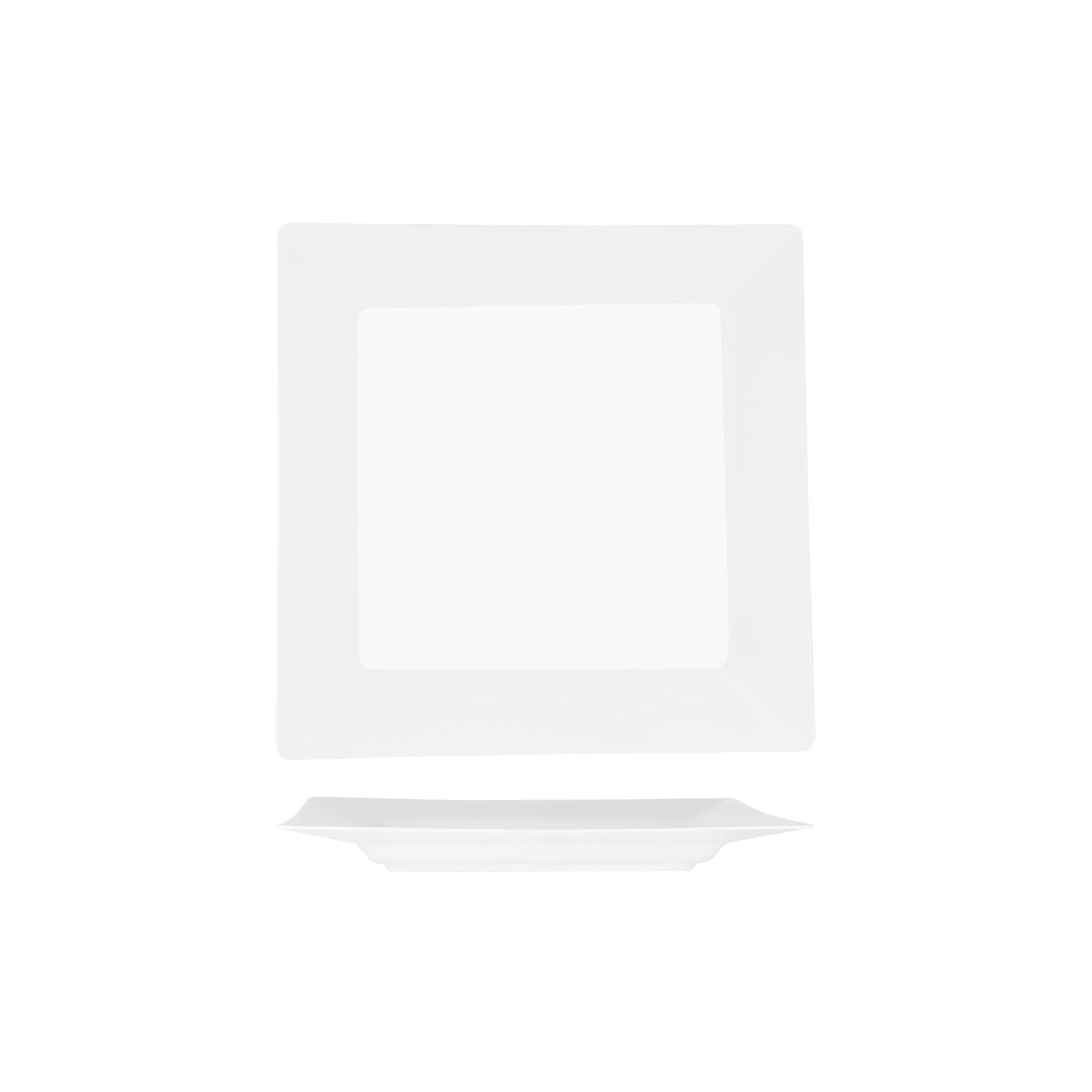 White Square Plate Wide Rim 250x250mm