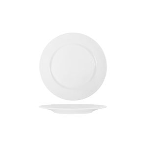 White Round Plate Raised Rim 165mm