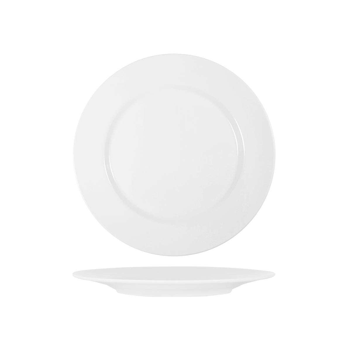 White Round Plate Raised Rim 203mm