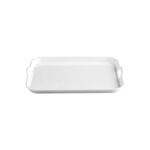 White Serving Tray with 2 Handles 530x370mm