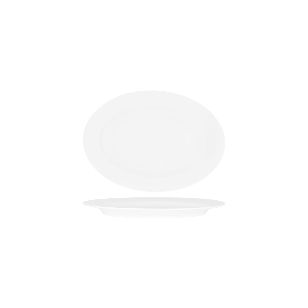 White Oval Rimmed Platter 240x160mm