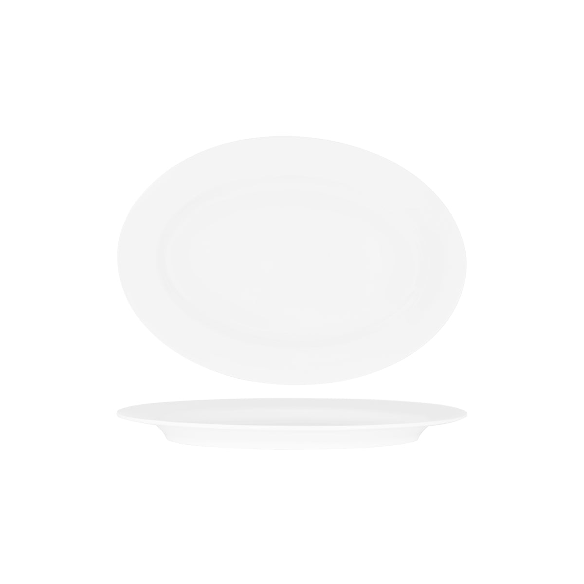 White Oval Rimmed Platter 300x220mm