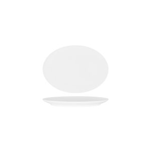 White Oval Coupe Platter 200x140mm