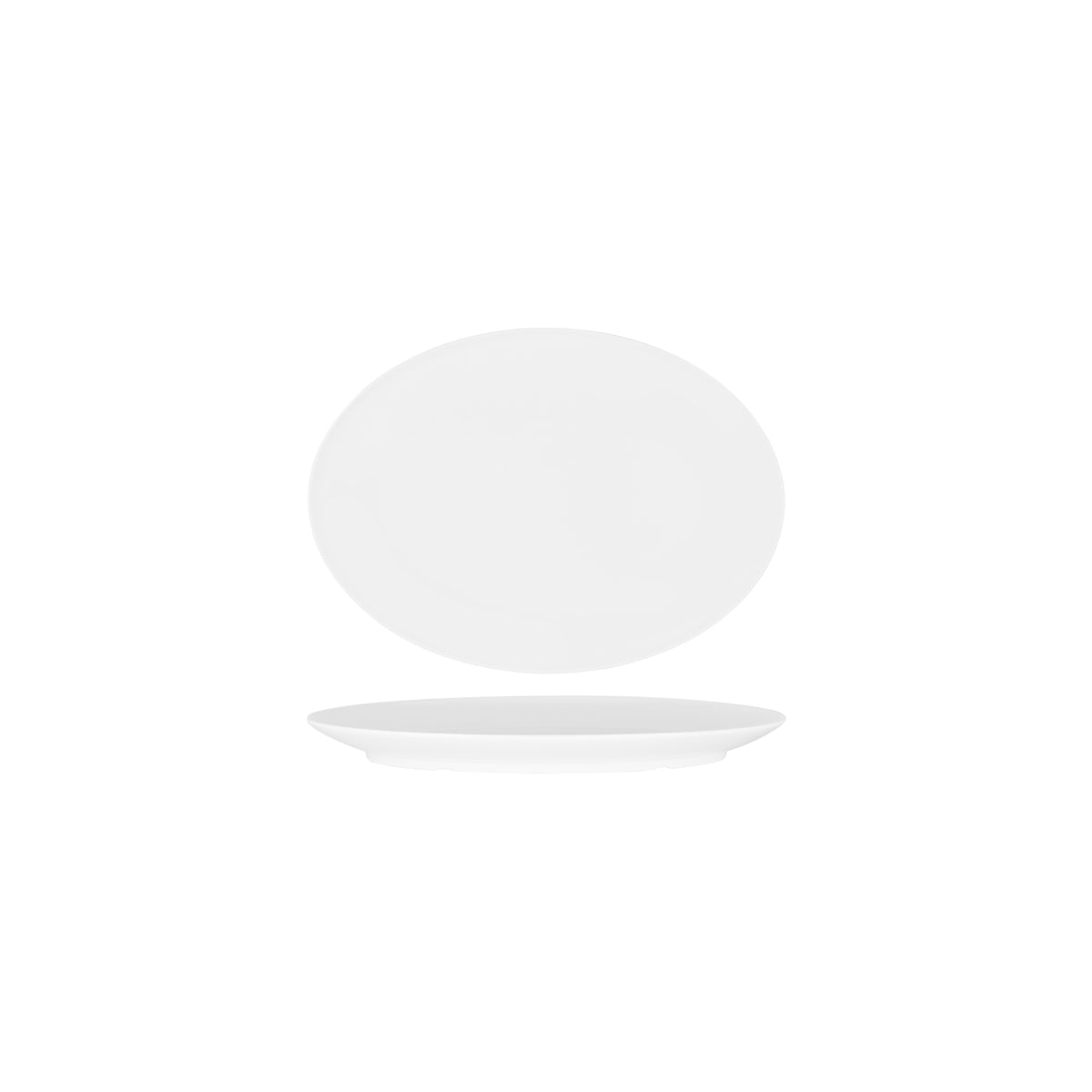 White Oval Coupe Platter 200x140mm