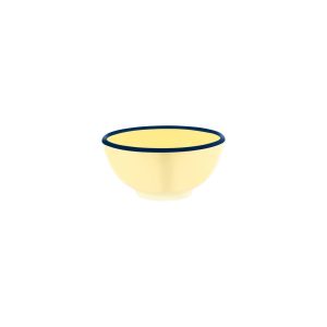 Vintage Yellow / Blue Rim Round Bowl 150x70mm / 710ml