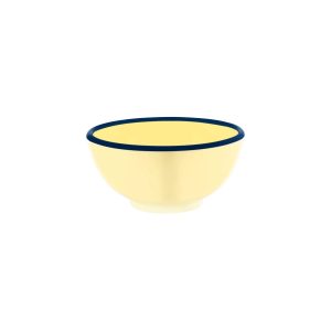 Vintage Yellow / Blue Rim Round Bowl 175x80mm / 1100ml