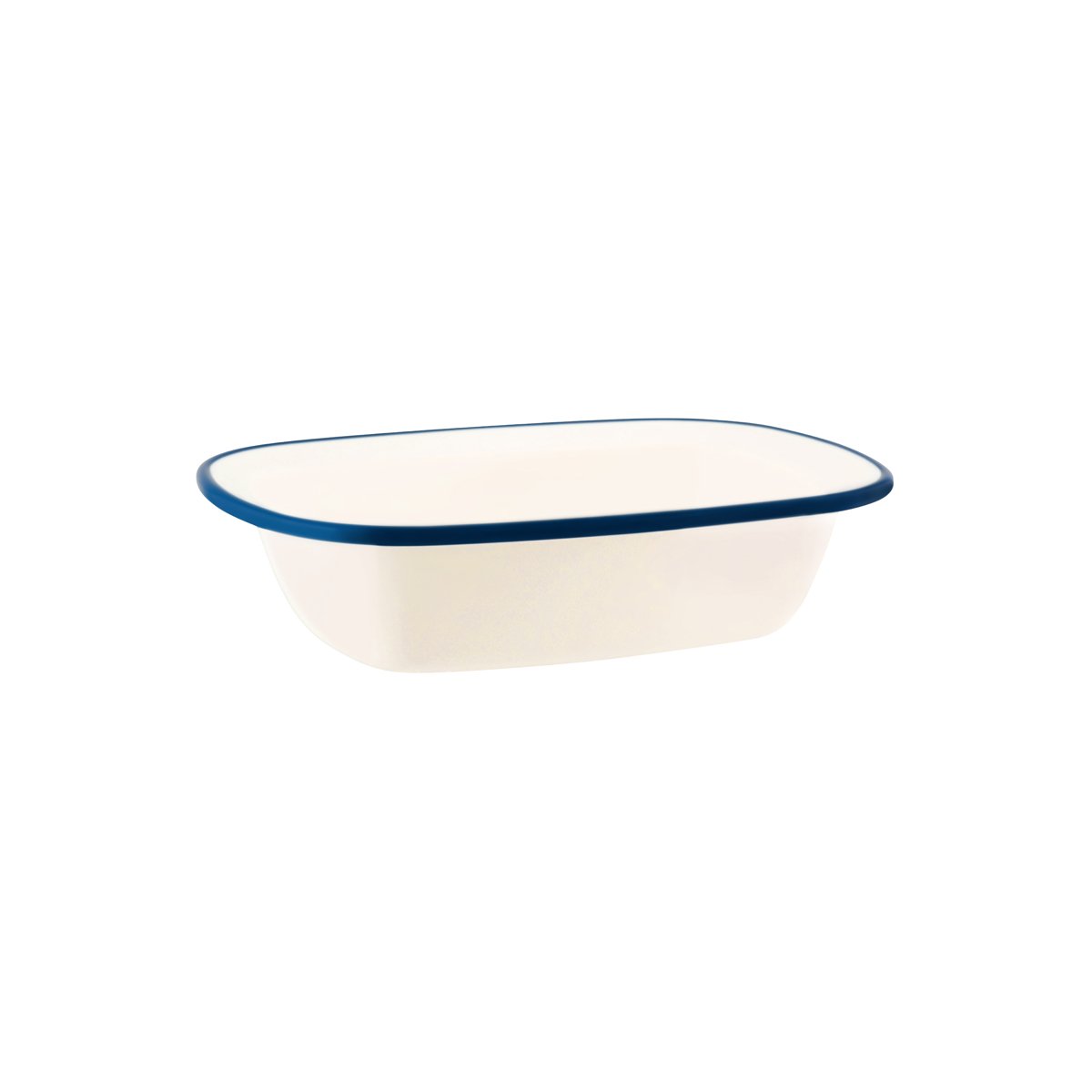 Vintage Cream/Blue Rim Rectangular Server 200x145x45mm/590ml