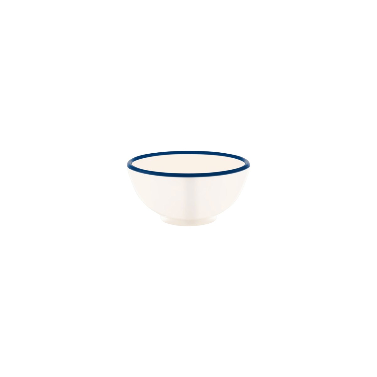 Vintage Cream / Blue Rim Round Bowl 125x65mm / 430ml