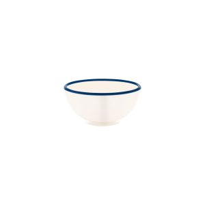 Vintage Cream / Blue Rim Round Bowl 150x70mm / 710ml
