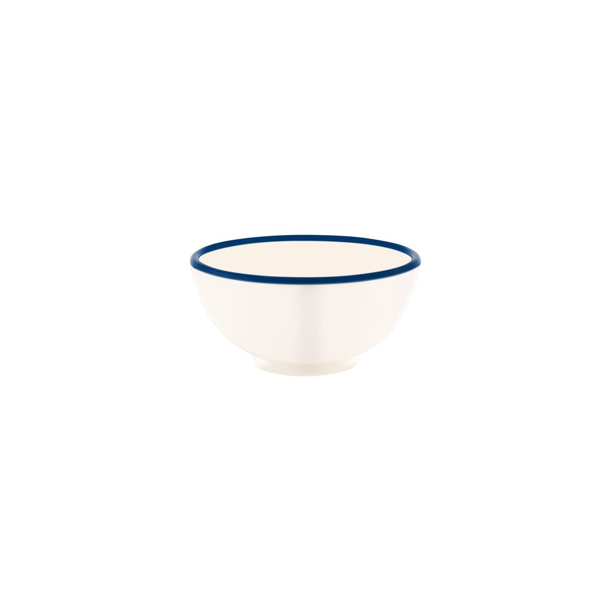 Vintage Cream / Blue Rim Round Bowl 150x70mm / 710ml