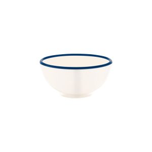 Vintage Cream / Blue Rim Round Bowl 175x80mm / 1100ml