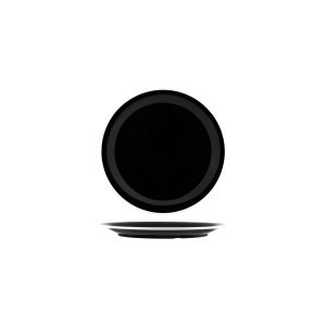 Vintage Black / White Rim Round Plate 190mm