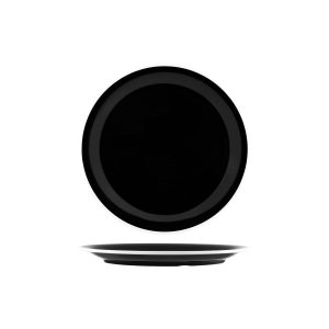 Vintage Black / White Rim Round Plate 265mm