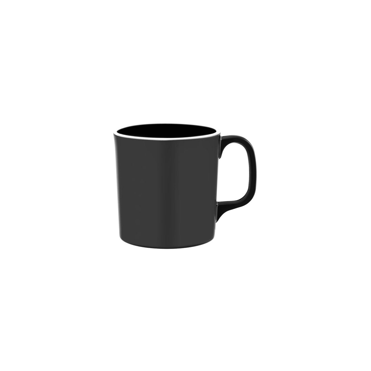 Vintage Black / White Rim Mug 350ml