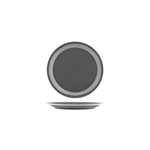 Vintage Grey / White Rim Round Plate 190mm