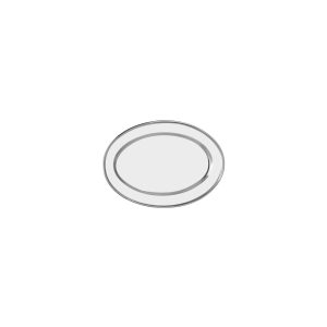 Oval Platter Rolled Edge Stainless Steel 250x200mm