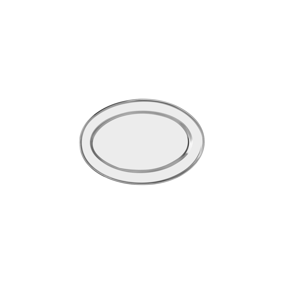 Oval Platter Rolled Edge Stainless Steel 300x210mm