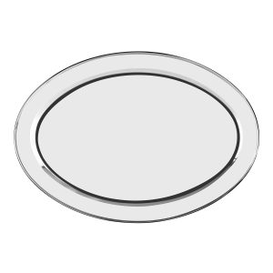 Oval Platter Rolled Edge Stainless Steel 650x530mm