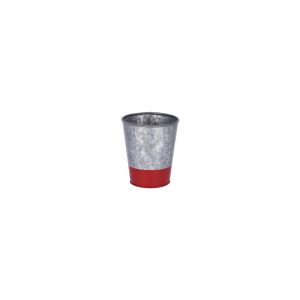 Coney Island Galvanised Pot with Red Base 95x105mm