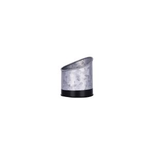 Coney Island Slant Galvanised Pot with Black Base 105x115mm